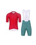 HOLOKOLO maillot corto y pantalón corto - VICTORIOUS - verde/rojo