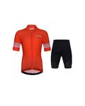 HOLOKOLO maillot corto y pantalón corto - FLOW JUNIOR - negro/rojo