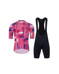 HOLOKOLO maillot corto y pantalón corto - STROKES  - azul/negro/rosa