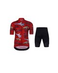 HOLOKOLO maillot corto y pantalón corto - SPEED - negro/rojo/multicolor
