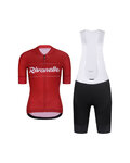 RIVANELLE maillot corto y pantalón corto - GEAR UP - negro/blanco