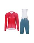 RIVANELLE maillot largo y pantalón - VICTORIOUS ELITE - verde/rojo