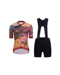 RIVANELLE maillot corto y pantalón corto - FREE ELITE LADY LIMI - naranja/negro/multicolor