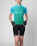 HOLOKOLO maillot corto y pantalón corto - DAYBREAK LADY - negro/azul claro/verde