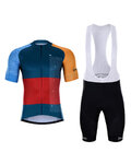 HOLOKOLO maillot corto y pantalón corto - ENGRAVE - rojo/azul/negro