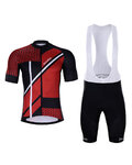 HOLOKOLO maillot corto y pantalón corto - TRACE - negro/rojo