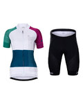 HOLOKOLO maillot corto y pantalón corto - ENGRAVE LADY - blanco/multicolor/azul/negro/púrpura