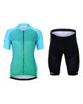 HOLOKOLO maillot corto y pantalón corto - DAYBREAK LADY - negro/azul claro/verde
