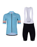 HOLOKOLO maillot corto y pantalón corto - RAINBOW - azul claro/negro