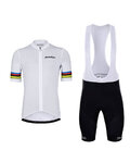 HOLOKOLO maillot corto y pantalón corto - RAINBOW - blanco/negro