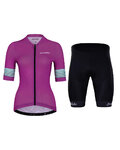 HOLOKOLO maillot corto y pantalón corto - RAINBOW LADY - negro/rosa