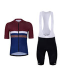 HOLOKOLO maillot corto y pantalón corto - SPORTY - azul/negro/granate
