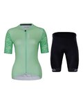 HOLOKOLO maillot corto y pantalón corto - FRESH ELITE LADY - verde/negro
