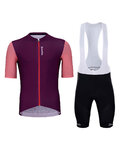 HOLOKOLO maillot corto y pantalón corto - ENJOYABLE ELITE - negro/rosa/púrpura
