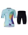 HOLOKOLO maillot corto y pantalón corto - SURPRISED ELITE LADY - azul claro/negro