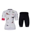 HOLOKOLO maillot corto y pantalón corto - ALIVE ELITE LADY - negro/rosa/blanco