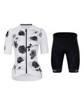 HOLOKOLO maillot corto y pantalón corto - CALM ELITE LADY - blanco/negro/gris