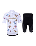 HOLOKOLO maillot corto y pantalón corto - BUTTERFLIES KIDS - blanco/negro