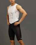 LE COL pantalones cortos de tirantes - PRO LEIGHTWEIGHT - blanco/negro