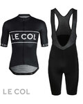 LE COL maillot corto y pantalón corto - LE COLSPORT LOGO + S - negro