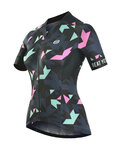 MONTON jersey de manga corta - AUTUMN COLORS LADY - rosa/azul/negro
