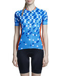 MONTON jersey de manga corta - CHECKS RIDER LADY - azul