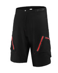 MONTON pantalones cortos sin tirantes - SPORTY B MTB - negro/rojo