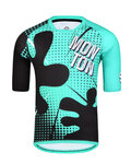 MONTON jersey de manga corta - SPLAT MTB - negro/turquesa