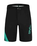 MONTON pantalones cortos sin tirantes - SPLAT MTB - negro/turquesa