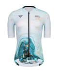 MONTON jersey de manga corta - WATER FLOW LADY - azul/blanco