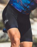 MONTON pantalones cortos de tirantes - SKULL - negro