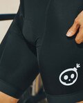 MONTON pantalones cortos de tirantes - SKULL - negro