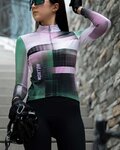 MONTON maillot de invierno de manga larga - URBAN THERMAL LADY - negro/púrpura/verde claro