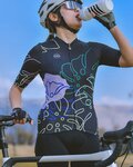 MONTON jersey de manga corta - JUNGLELEAF LADY - negro/multicolor