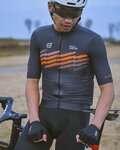 MONTON jersey de manga corta - SKULL THUNDER - gris/naranja