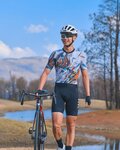 MONTON jersey de manga corta - SKULL PALETTE - naranja/negro/azul/gris/blanco
