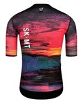 MONTON jersey de manga corta - SKULL SUNSET - negro/rojo
