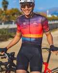MONTON jersey de manga corta - SKULL SUNSET - negro/rojo
