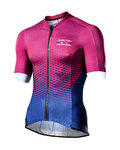 MONTON jersey de manga corta - GEO-SCALE CLARET - azul/rosa