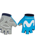 guantes de dedos cortos - MOVISTAR 2019 - blanco/azul claro