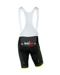 GIORDANA pantalones cortos de tirantes - MITCHELTON-SCOTT '20 - negro/amarillo