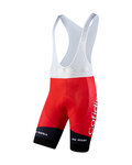 NALINI pantalones cortos de tirantes - COFIDIS 2020 - negro/rojo