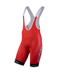 NALINI pantalones cortos de tirantes - COFIDIS 2021 - rojo/blanco