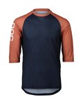 POC jersey de manga corta - MTB PURE 3/4 - azul/naranja
