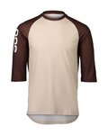 POC jersey de manga corta - MTB PURE 3/4 - marrón/beige