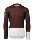 POC maillot de verano de manga larga - MTB PURE - marrón/blanco