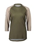 POC jersey de manga corta - MTB PURE 3/4 LADY - beige/verde