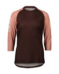 POC jersey de manga corta - MTB PURE 3/4 LADY - marrón/rosa