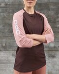 POC jersey de manga corta - MTB PURE 3/4 LADY - marrón/rosa