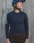 POC maillot de verano de manga larga - MTB PURE LADY - marrón/azul